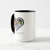 Pasgetrouwd Hart Foto Afbeelding Huwelijk Mok (Voorkant links)