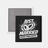 Pasgetrouwd - Huwelijksreis koppel - Net getrouwd Magneet (Voorkant / Achterkant)