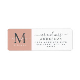 Pasgetrouwd Initiaal Mr Mrs Retouradres  Etiket