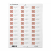 Pasgetrouwd Initiaal Mr Mrs Retouradres  Etiket (Full Sheet)
