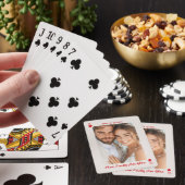 Pasgetrouwd Koppel Foto Ace Harten Pokerkaarten (Insitu)