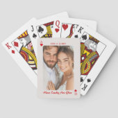 Pasgetrouwd Koppel Foto Ace Harten Pokerkaarten (Achterkant)
