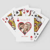 Pasgetrouwd Koppel Foto Ace Harten Pokerkaarten (Achterkant)