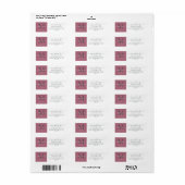 Pasgetrouwd Monogram Men Eer Return Adres  Etiket (Full Sheet)