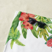 Pasgetrouwd of huwelijksjubileum Tropisch Strandlaken (In situ)