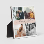 Pasgetrouwd paar Aangepaste naam Instagram fotoroo Fotoplaat (Voorkant)