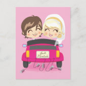 Pasgetrouwd Stel Aankondigingskaart (Voorkant)