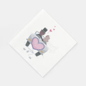 Pasgetrouwd Stel Wegrijdend Servet (Hoek)