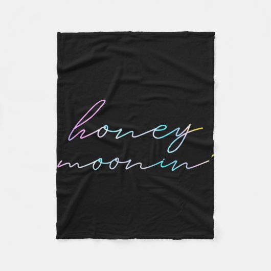 Pasgetrouwde koppels huwelijksreis vakantie honing fleece deken (Voorkant)