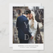 Pasgetrouwden in het Wit | Huwelijksaankondiging Aankondiging (Voorkant)