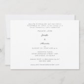 Pasgetrouwden W Horizontaal 1 Foto Bruiloftsfeest Kaart (Achterkant)