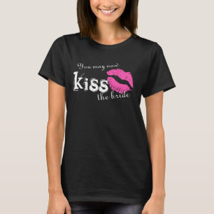 Pash roze lippenstift kus bij nacht t-shirt