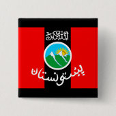 pashtunistisch vierkante button 5,1 cm (Voorkant)