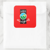 pashtunistisch vierkante sticker (Tas)