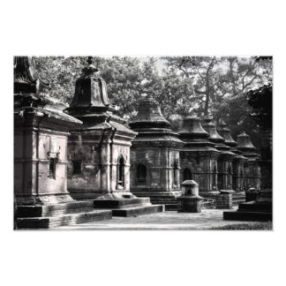 Pashupatinath Temple Lingams Foto Afdruk