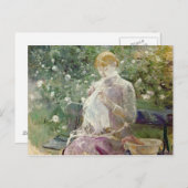 Pasie naaien in Bougival's Garden, 1881 Briefkaart (Voorkant / Achterkant)