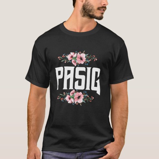 Pasig Filippijnen bloem ontwerp patriottisme T-shirt (Voorkant)