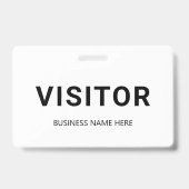 Pasje voor bezoeker met bedrijfslogo badge (Achterkant)