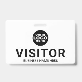 Pasje voor bezoeker met bedrijfslogo badge