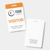 Pasje voor bezoekers op maat badge (Voor- en achterkant)