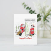 Paskaart... Kerstman, ochtend Briefkaart (Staand voorkant)