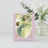 Paskaart met  illustratie feestdagenkaart (Staand voorkant)