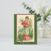 Paskaart met  illustratie feestdagenkaart (Staand voorkant)