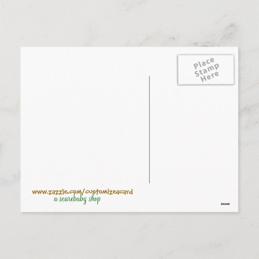 Paskaart met  illustratie feestdagenkaart (Achterkant)