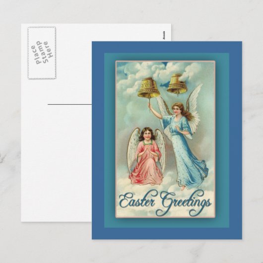 Paskaart met illustratie feestdagenkaart (Voorkant / Achterkant)