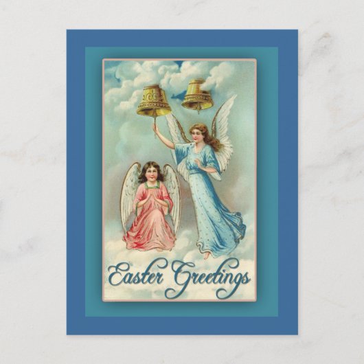 Paskaart met  illustratie feestdagenkaart (Voorkant)