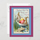 Paskaart met  illustratie feestdagenkaart (Voorkant / Achterkant)