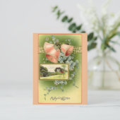 Paskaart met  illustratie feestdagenkaart (Staand voorkant)