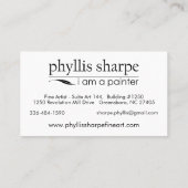Paskaart van Phyllis Sharpe 5 Visitekaartje (Achterkant)