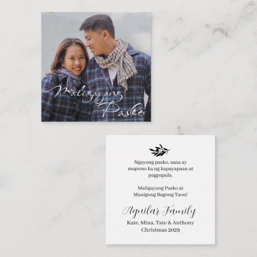 Paskong Pinoy Maligayang Pasko Note Kaart Notitiekaartje (Voorkant / Achterkant)