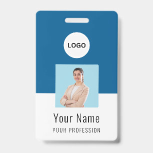 Paslogo ID-kaart Gepersonaliseerde foto en tekst Badge