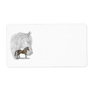 Paso Fino Horse Art Etiket