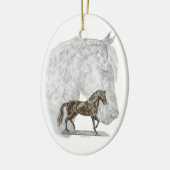 Paso Fino Horse Art Keramisch Ornament (Links)