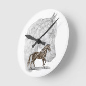 Paso Fino Horse Art Ronde Klok (Hoek)