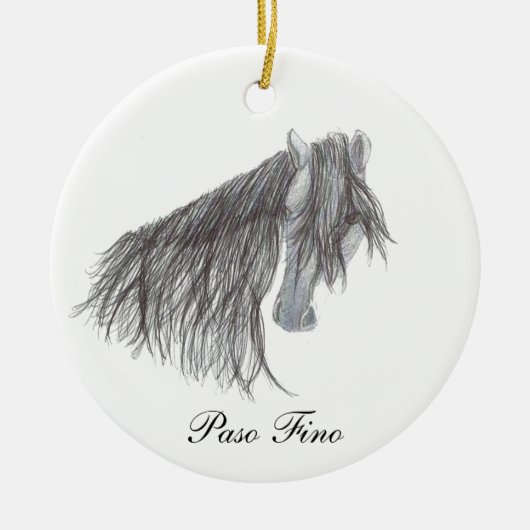 Paso Fino Horse Drawing Keramisch Ornament (Voorkant)