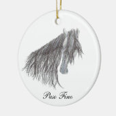 Paso Fino Horse Drawing Keramisch Ornament (Links)