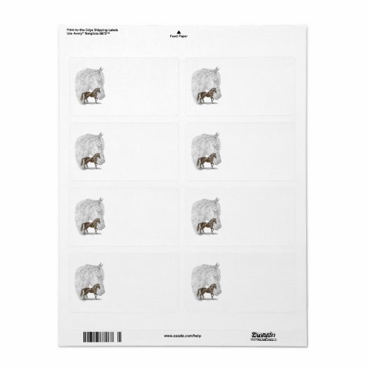 Paso Fino Paardenkunst Etiket (Full Sheet)