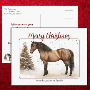 Paso Fino Prettig Kerstmis Vakantie Kunstwerk Brie Feestdagenkaart