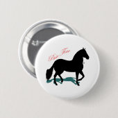 Paso Fino Silhouette Shadow Ronde Button 5,7 Cm (Voorkant /achterkant)