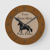 Paso Finos - Personaliseer het Ronde Klok (Voorkant)