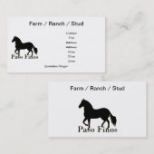 Paso Finos - Personaliseer het Visitekaartje (Voorkant / Achterkant)