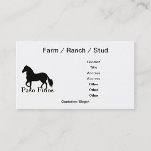 Paso Finos - Personaliseer het Visitekaartje