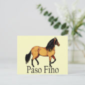Paso Horse Buckskin Paso Fino Briefkaart (Staand voorkant)
