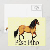 Paso Horse Buckskin Paso Fino Briefkaart (Voorkant / Achterkant)