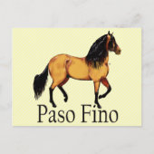 Paso Horse Buckskin Paso Fino Briefkaart (Voorkant)