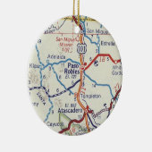 Paso Robles CA  Map Keramisch Ornament (Rechts)